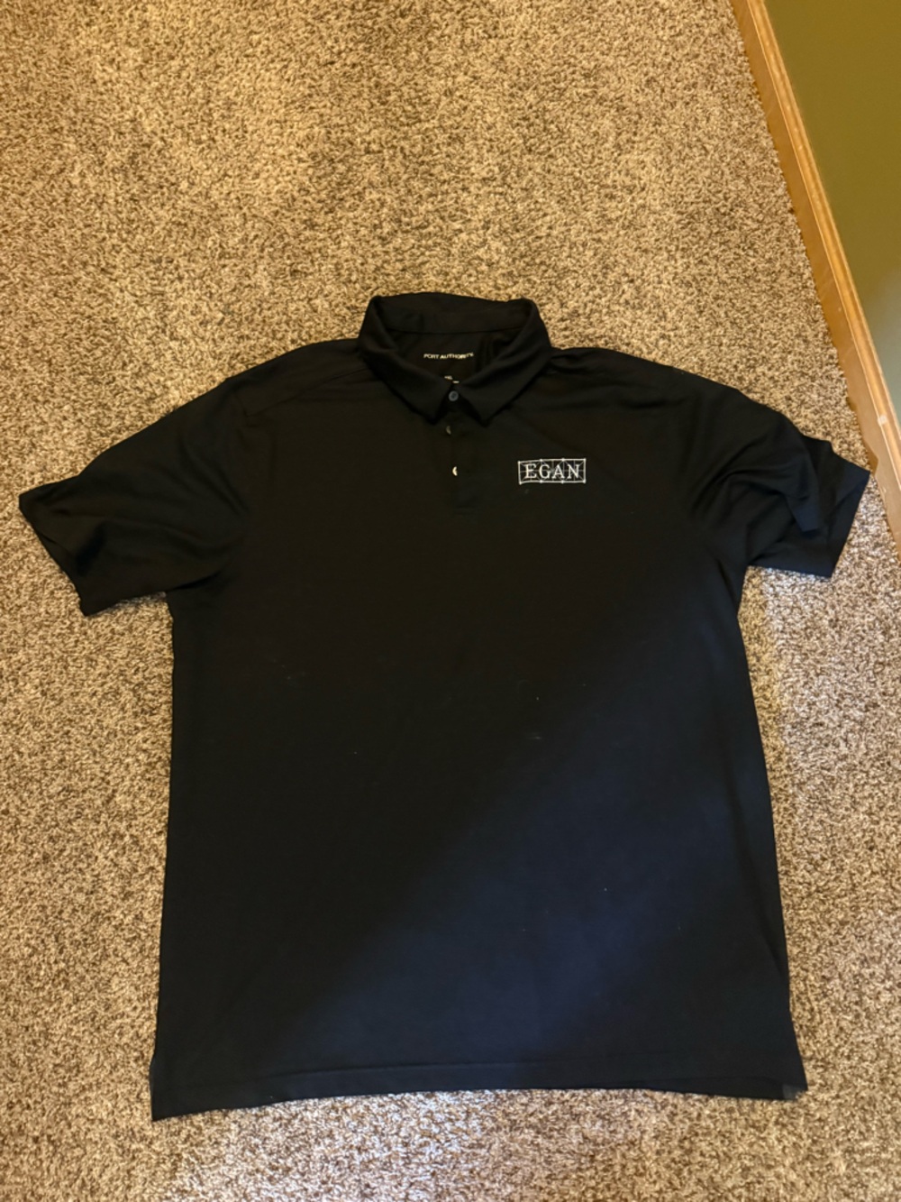 Port Authority Black Polo Shirt with EGAN Logo